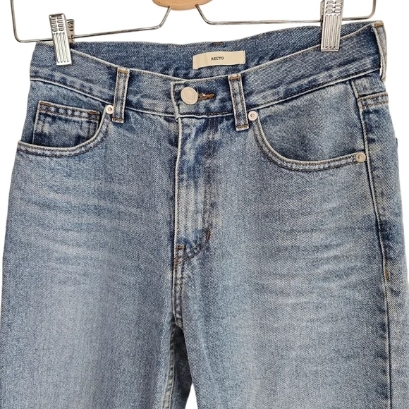 Recto Tapered Jean Light Wash 100% Cotton Japanese Denim Size XS US 26 - Picture 6 of 8